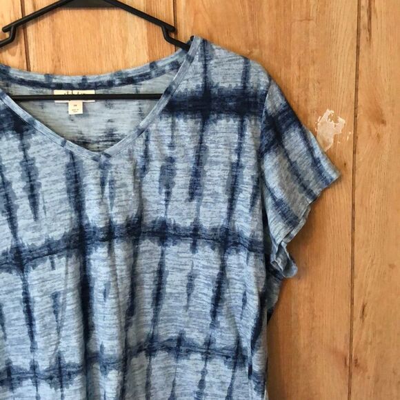 Style & Co Blue Tie Dye Plus Sized Tee Shirt 2X - Picture 4 of 12